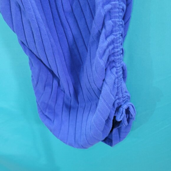 Shein Youth 11-12 Blue Ribbed Knit Dress With Side Ruched Detailing & Spaghetti - Picture 10 of 14